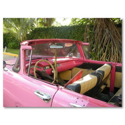 Αφίσα (αυτοκίνητο, δέντρο, ροζ)